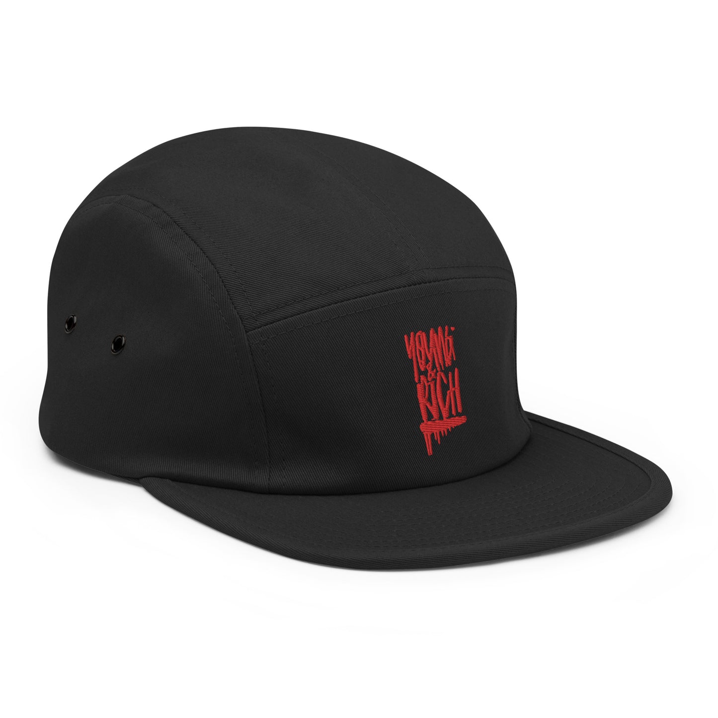 Young & Rich Red Five Panel Cap