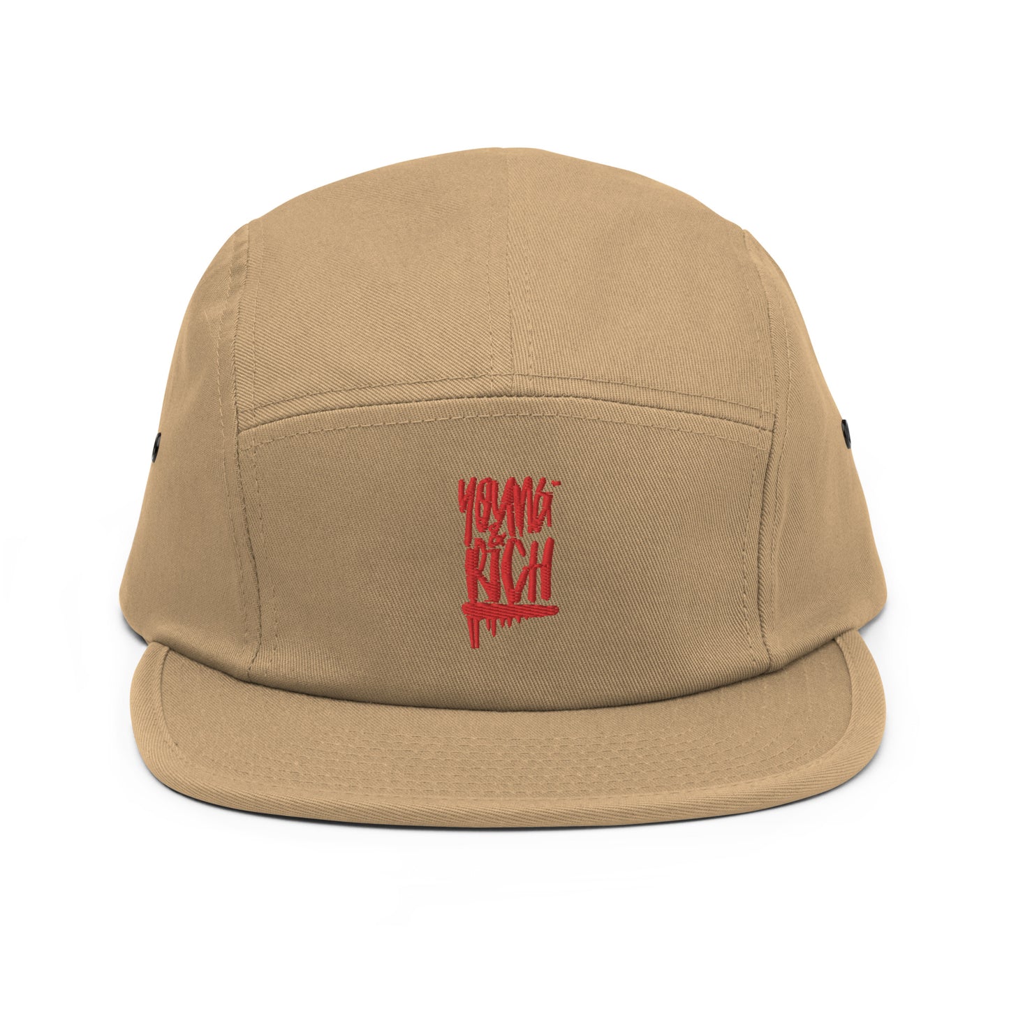 Young & Rich Red Five Panel Cap