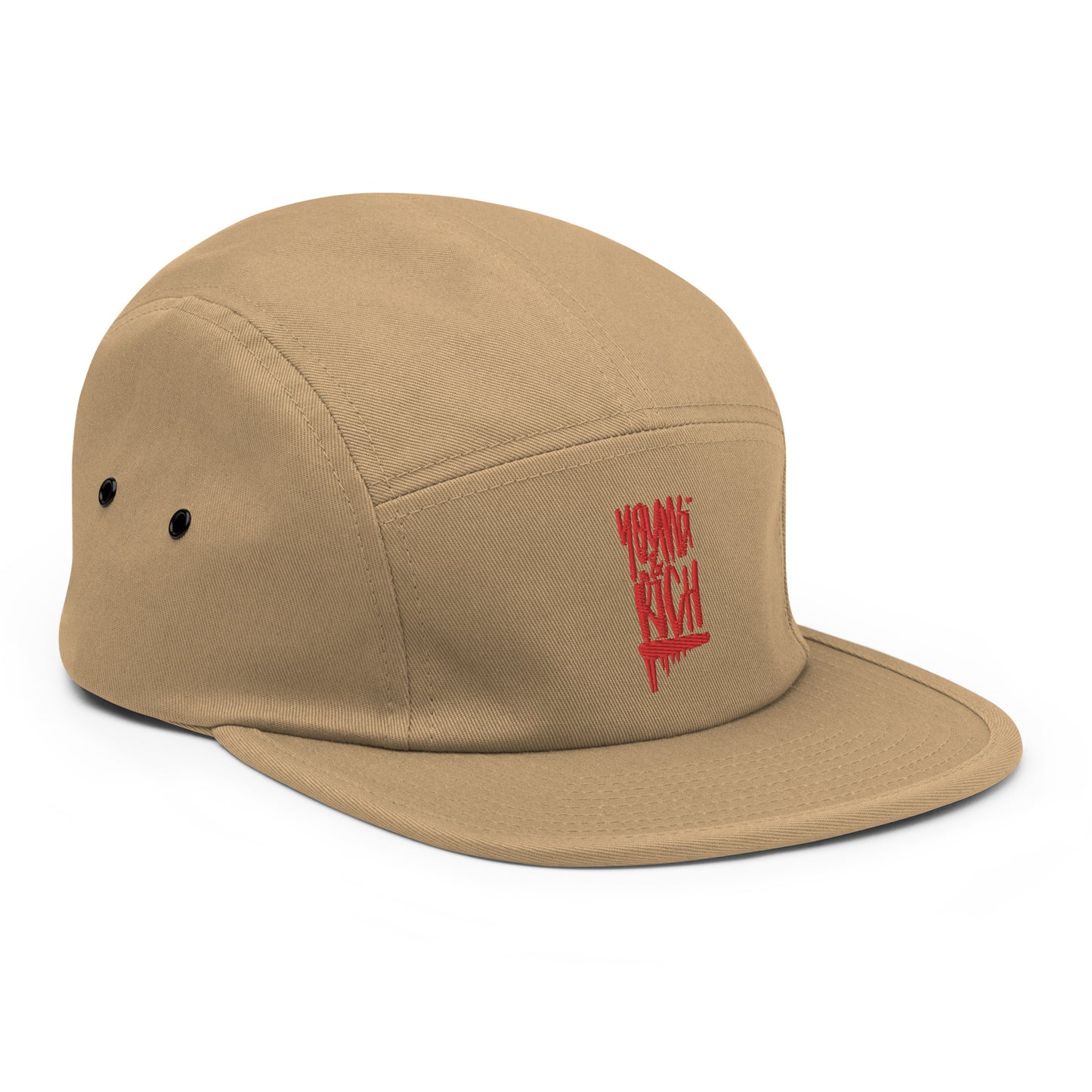 Young & Rich Red Five Panel Cap