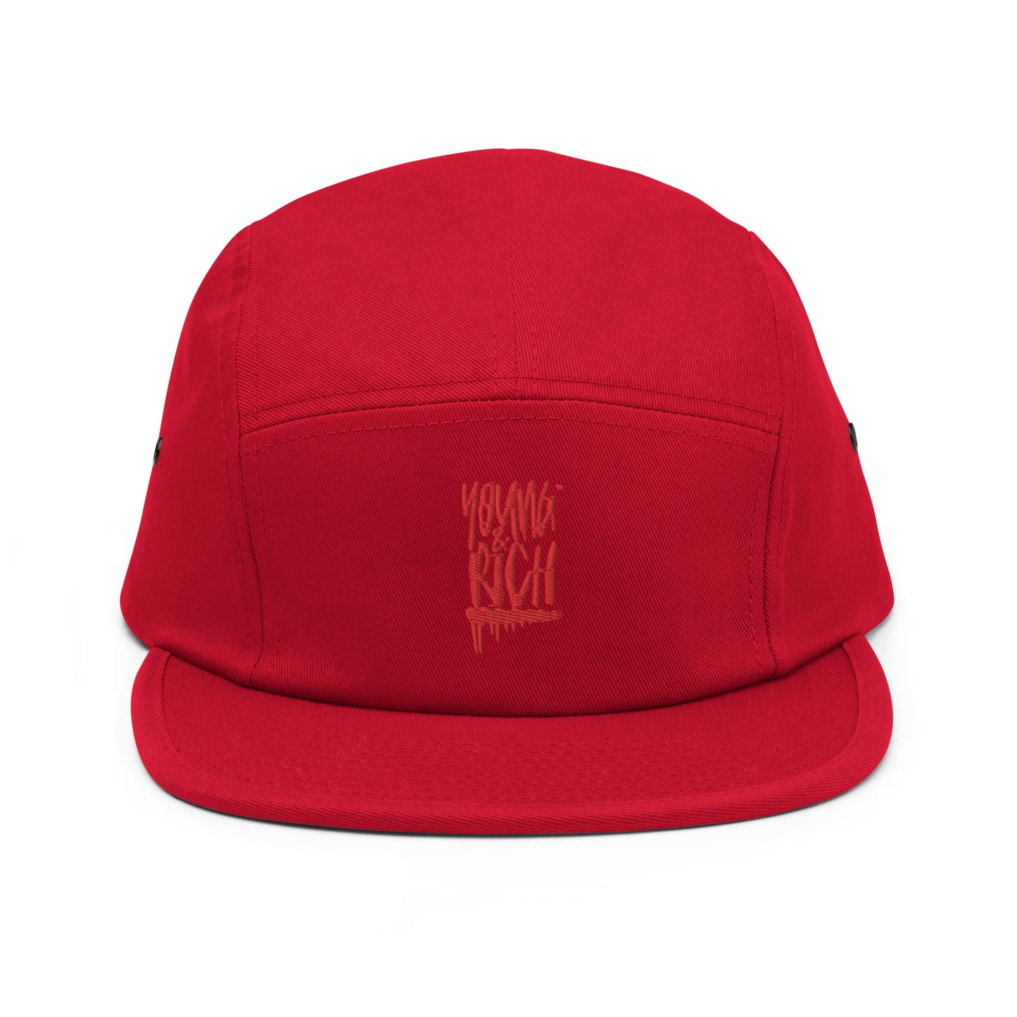 Young & Rich Red Five Panel Cap