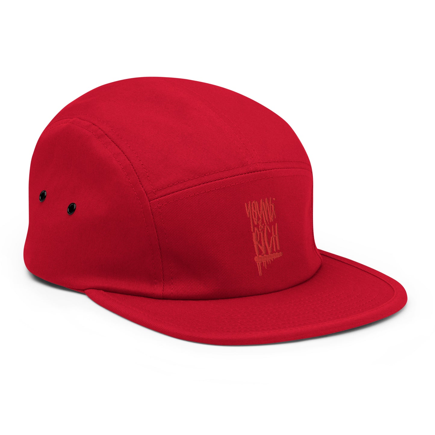 Young & Rich Red Five Panel Cap