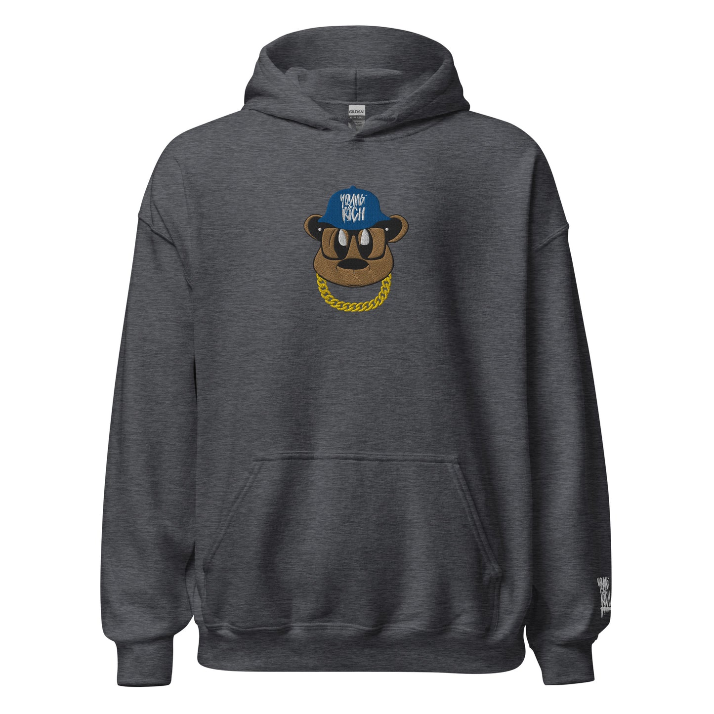 Young & Rich Benji Bear Embroidered Unisex Hoodie