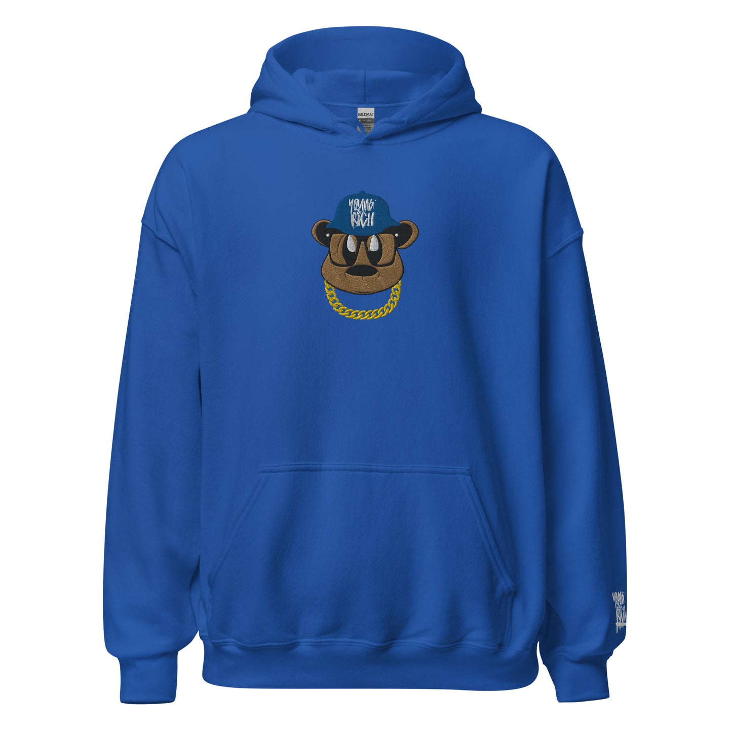 Young & Rich Benji Bear Embroidered Unisex Hoodie