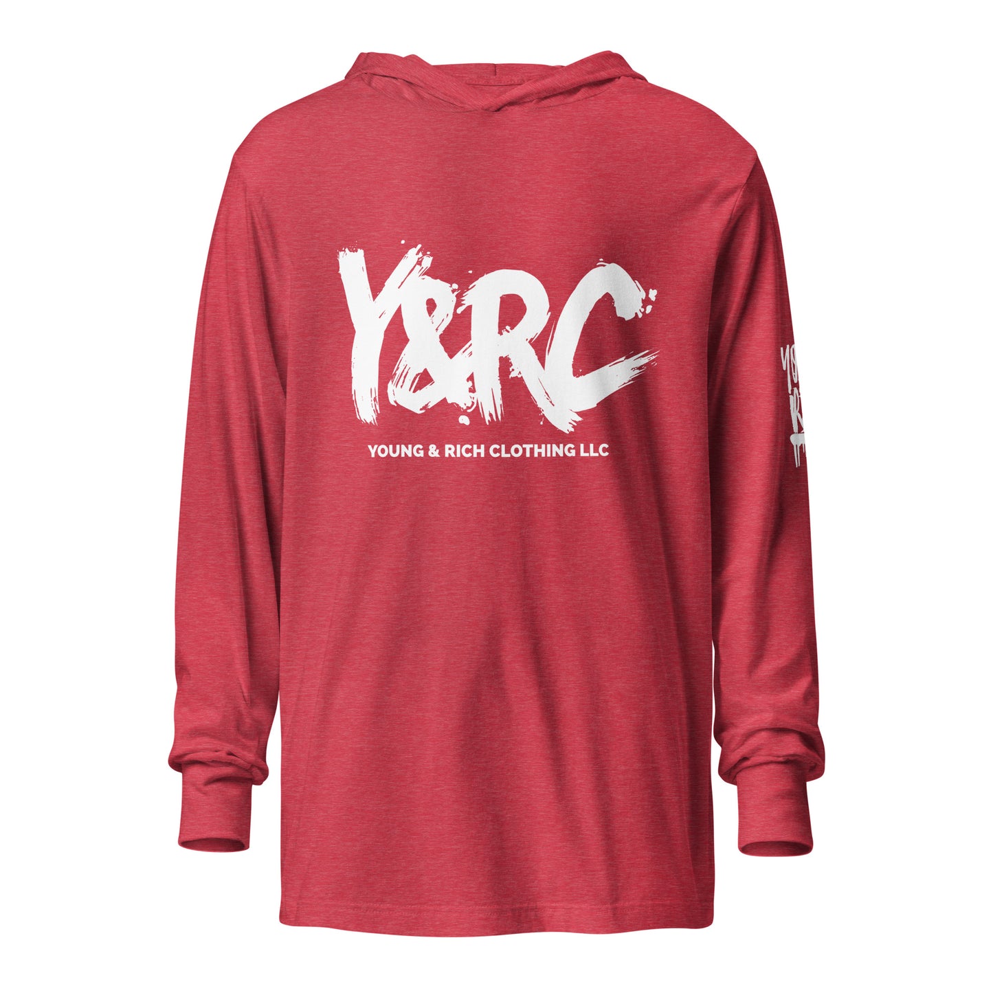 Young & Rich Hooded long-sleeve tee