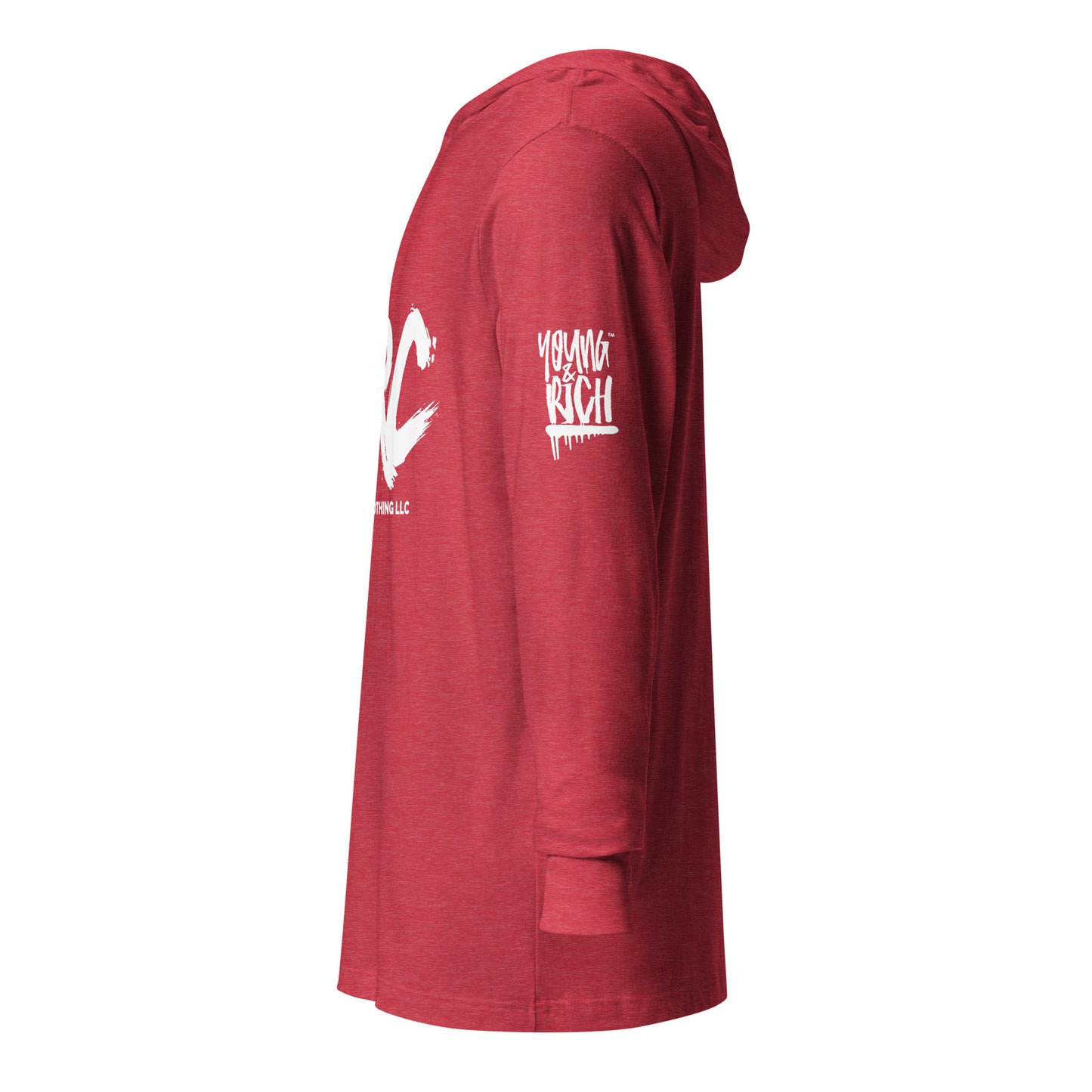 Young & Rich Hooded long-sleeve tee