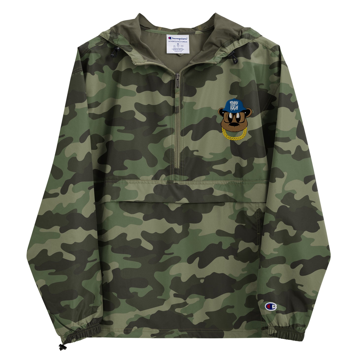 Benji Bear Embroidered Champion Packable Jacket