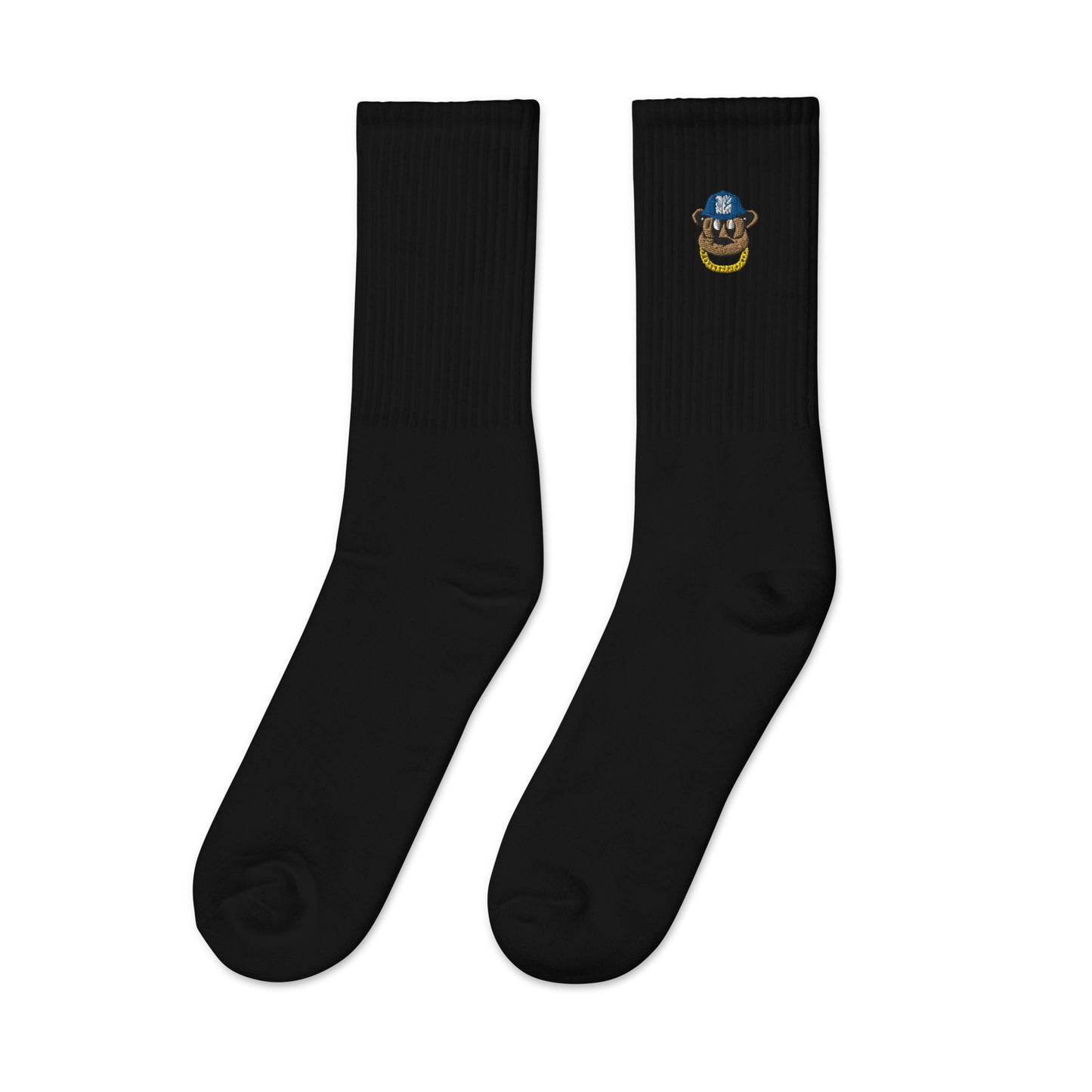 Young & Rich Benji Bear Embroidered socks