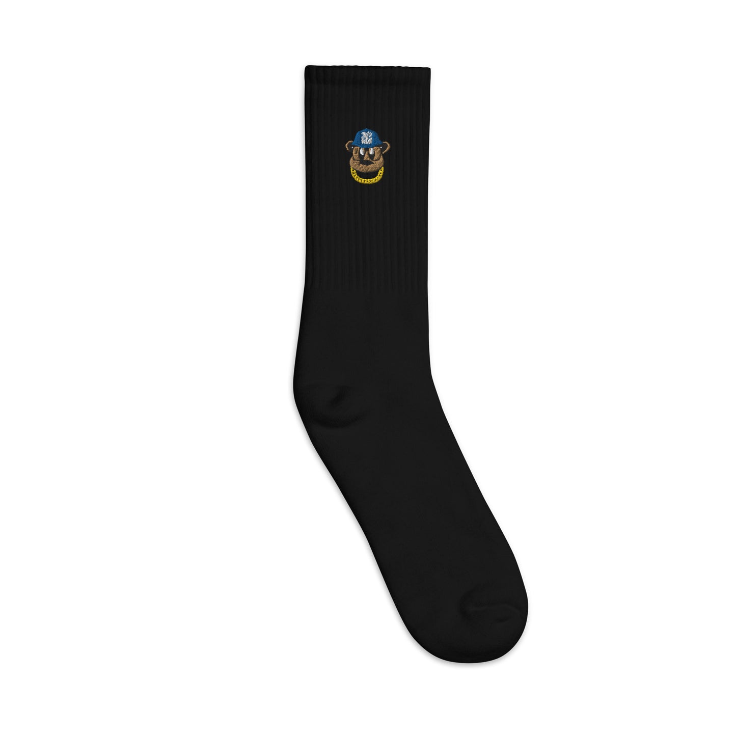 Young & Rich Benji Bear Embroidered socks