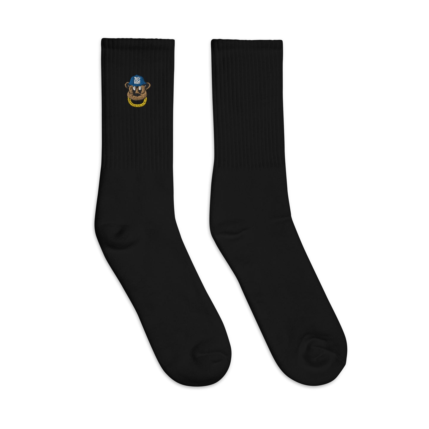 Young & Rich Benji Bear Embroidered socks