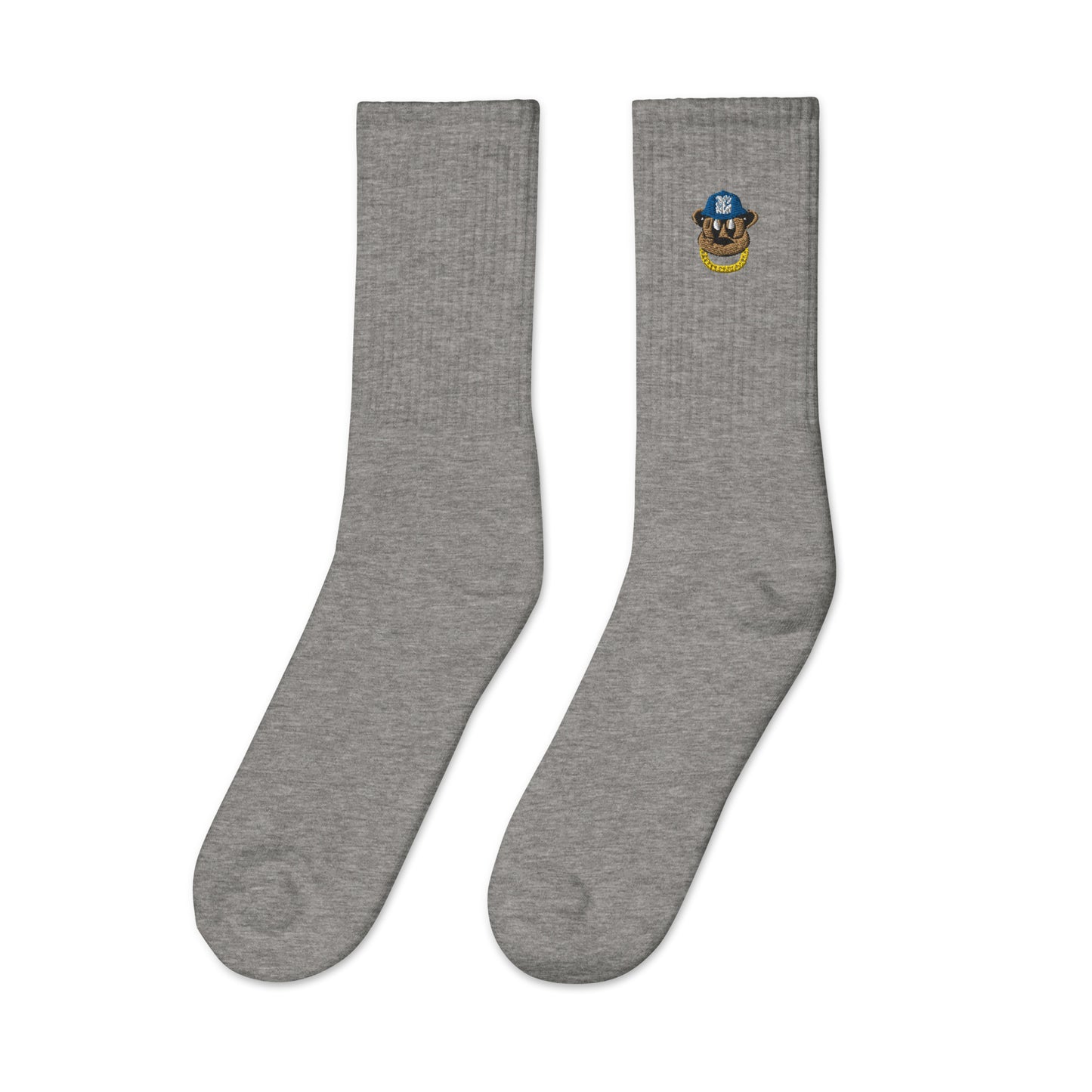 Young & Rich Benji Bear Embroidered socks