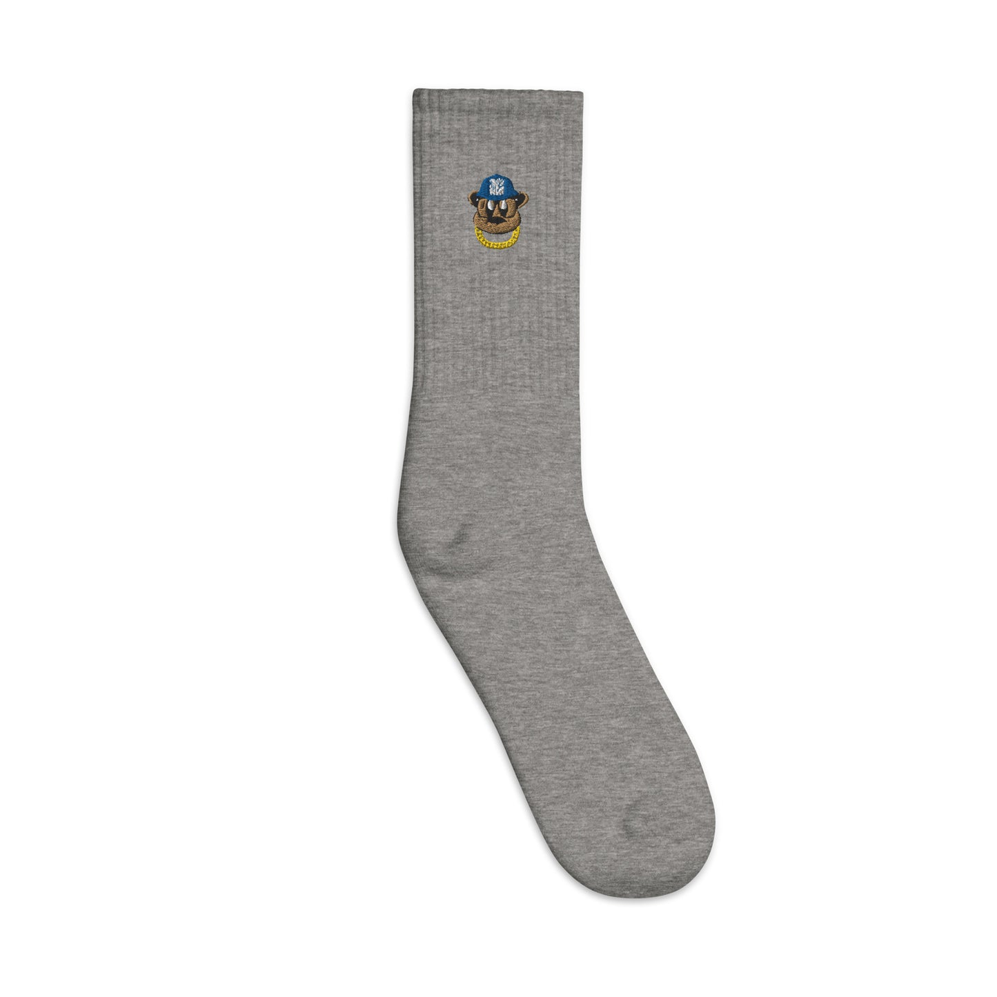 Young & Rich Benji Bear Embroidered socks