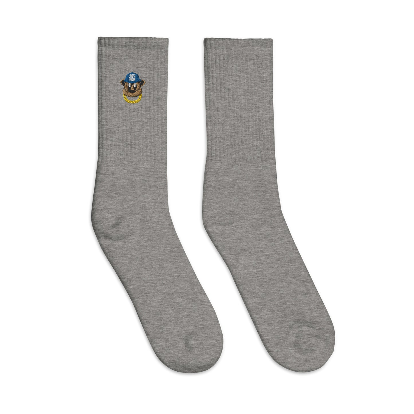 Young & Rich Benji Bear Embroidered socks