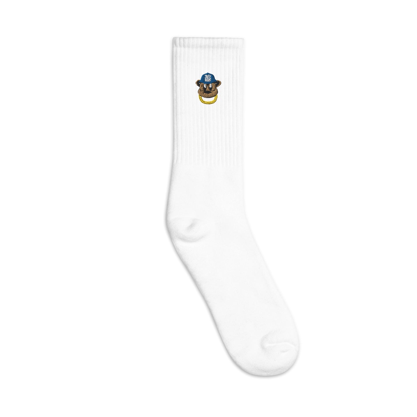 Young & Rich Benji Bear Embroidered socks