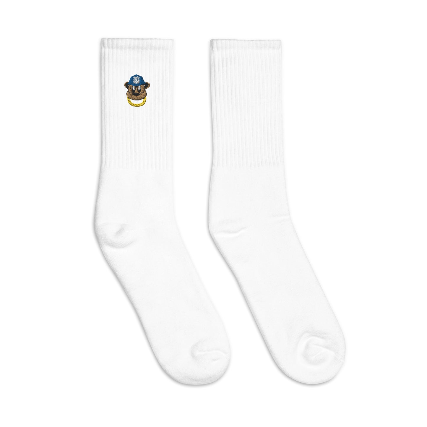 Young & Rich Benji Bear Embroidered socks