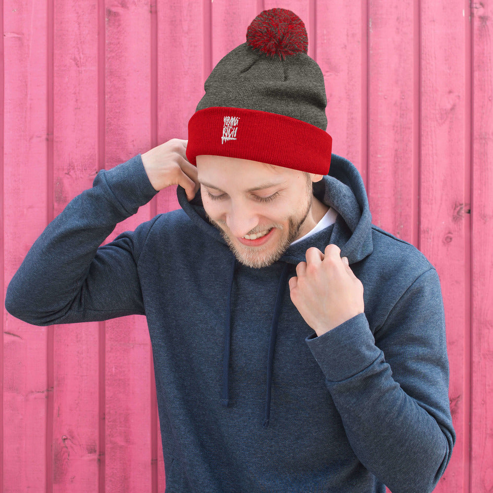 Young & Rich Pom-Pom Beanie