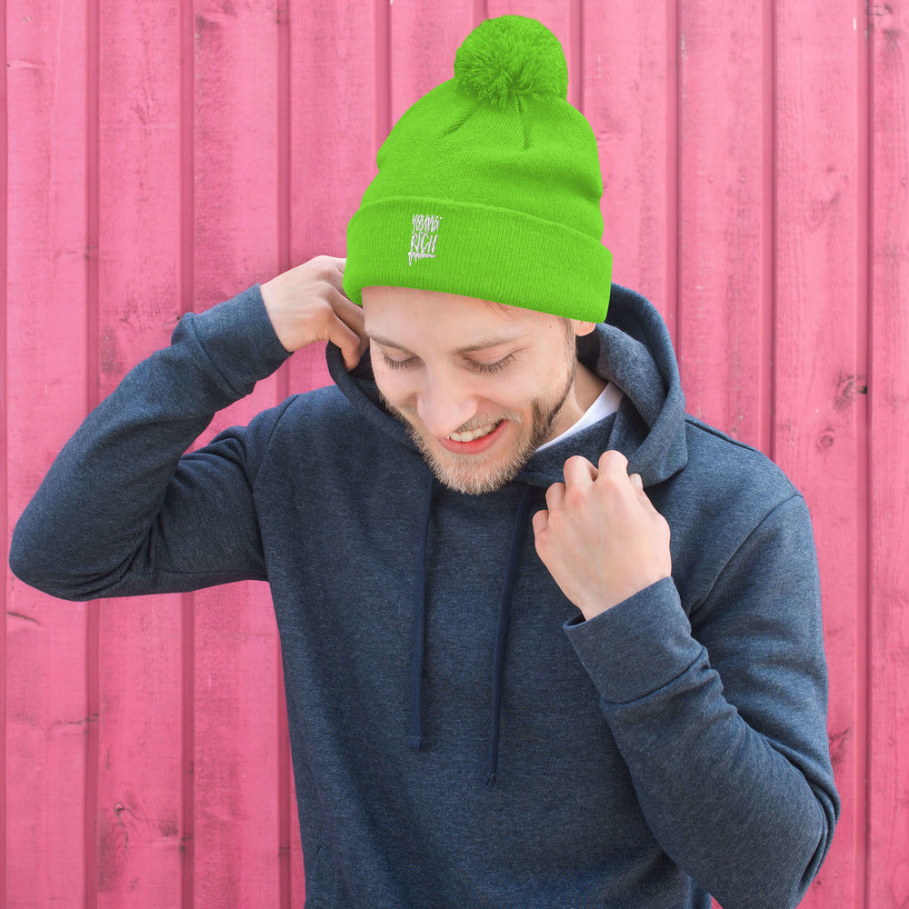 Young & Rich Pom-Pom Beanie