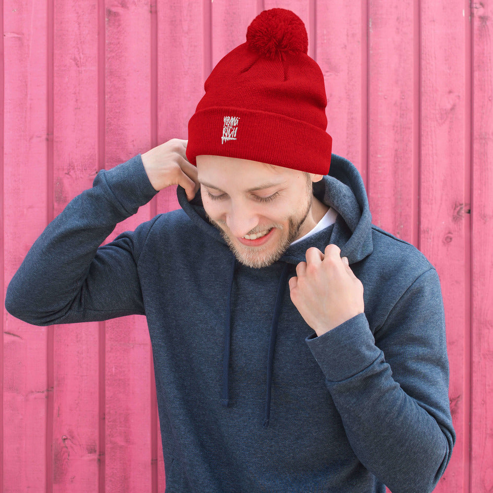 Young & Rich Pom-Pom Beanie