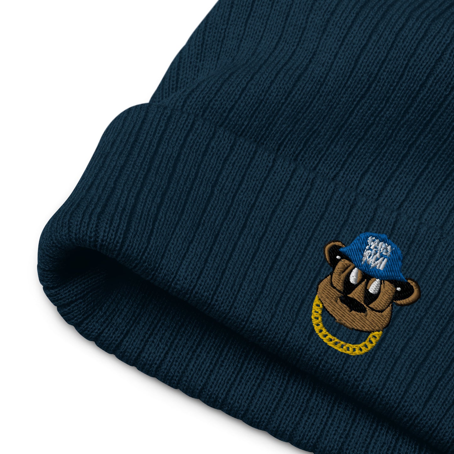 Benji Bear Ribbed knit beanie