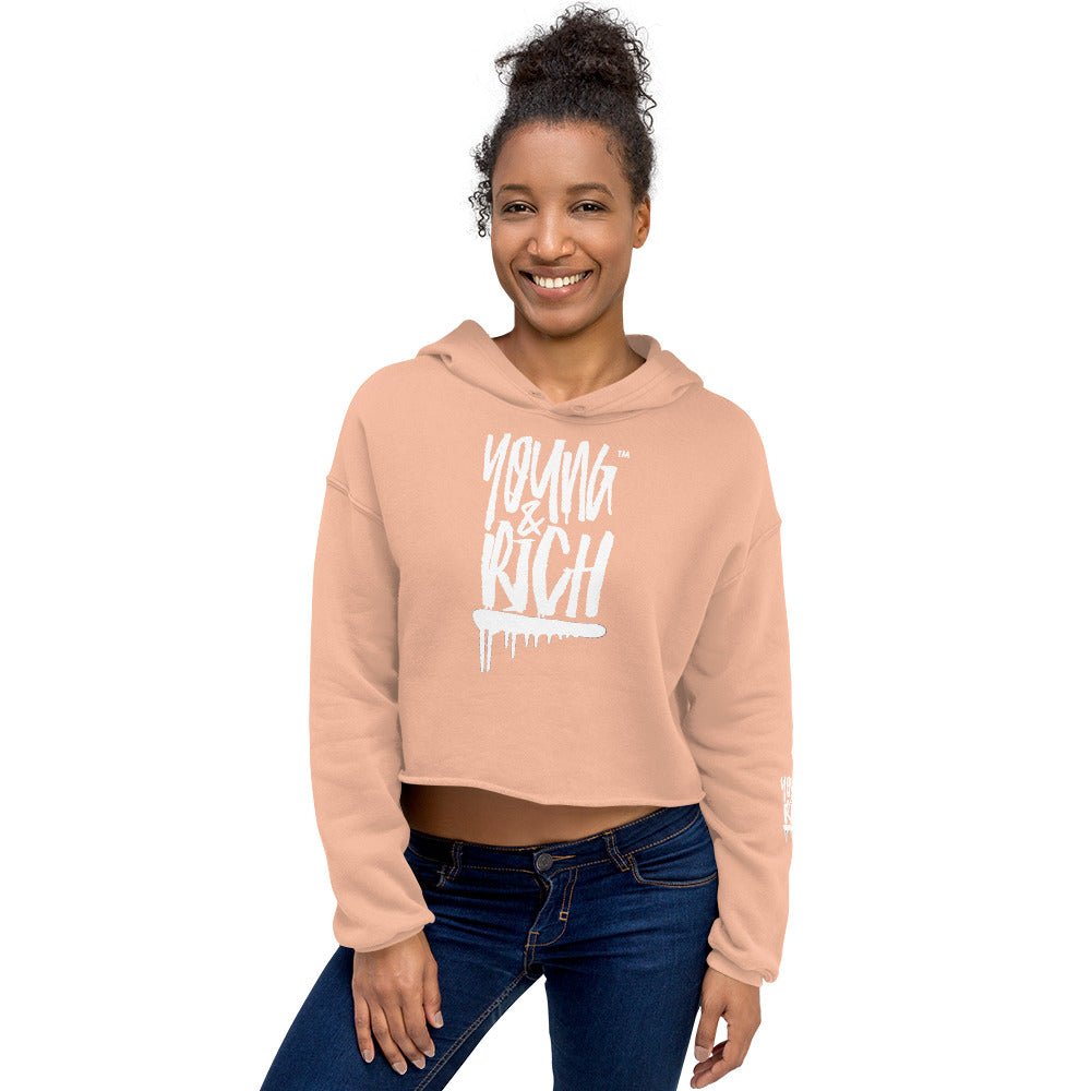 Young & Rich Crop Hoodie